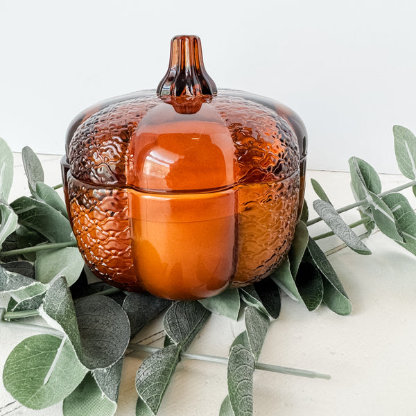 Amber Pumpkin Jar