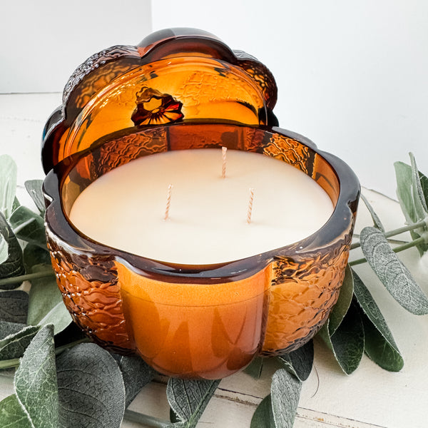 Amber Pumpkin Jar