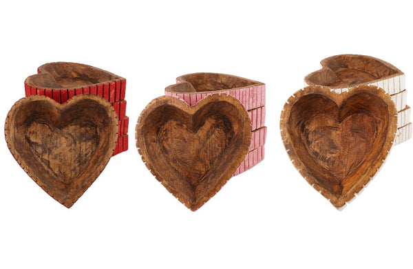 Ribbed Mini Heart w/ colored sides