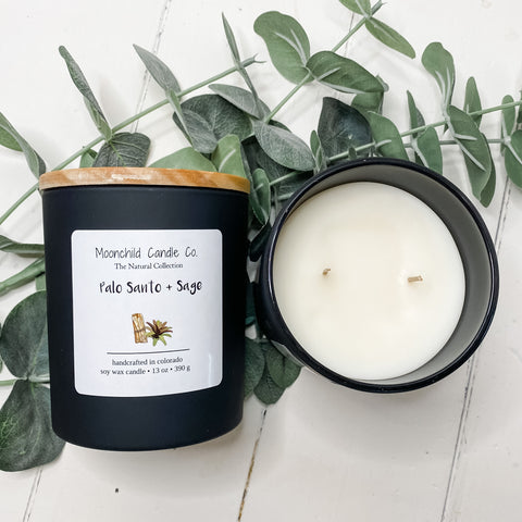 Palo Santo + Sage - Moonchild Candle Co.